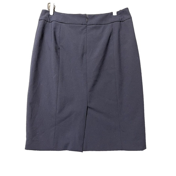 CALVIN KLEIN Mini Skirt Women's 8 Black Pencil Lined Stretch Corpcore Glamor - Picture 2 of 4